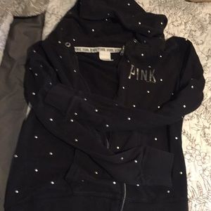 Blank Pink Victoria’s Secret zip hoodie